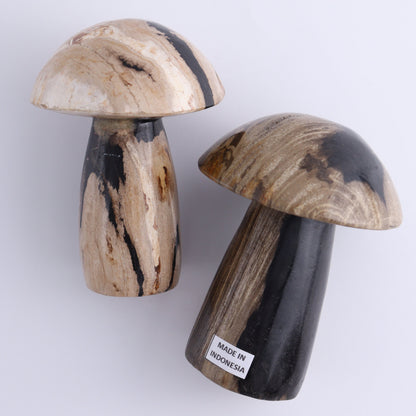 Petrified Wood Mushrooms Set of 4 - Expert Wholesale and Supplier of Wholesale Crystals & Bulk Gemstones, ["Indonesia","Mushrooms","Petrified Wood"]