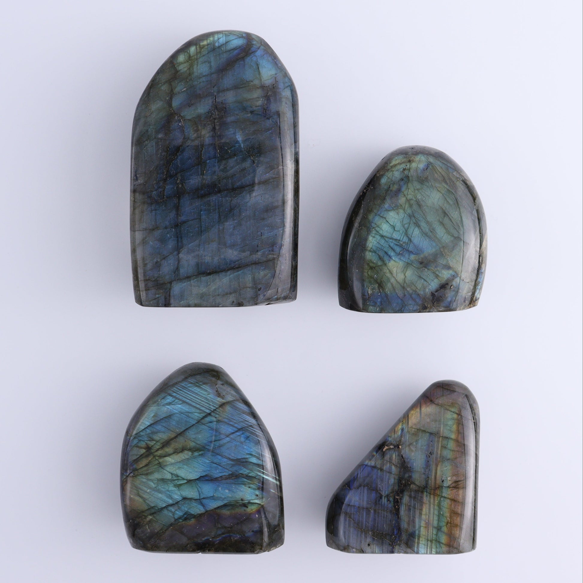 Labradorite Freeform Set of 4 - Expert Wholesale and Supplier of Wholesale Crystals & Bulk Gemstones, ["Freeforms","Labradorite","Madagascar"]