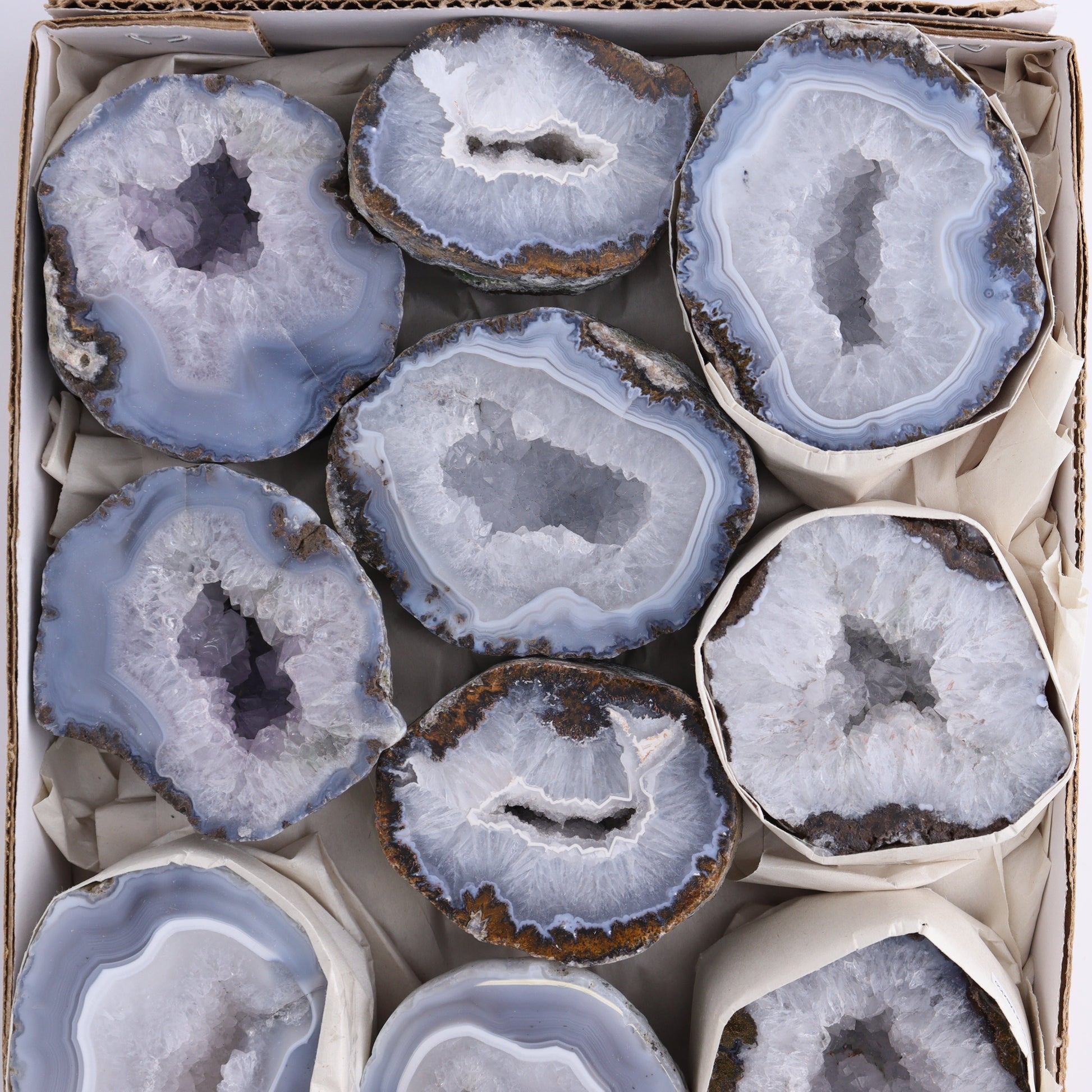 Las Choyas Geodes Set of 10 - Expert Wholesale and Supplier of Wholesale Crystals & Bulk Gemstones, ["Geodes","las choyas","Mexico"]