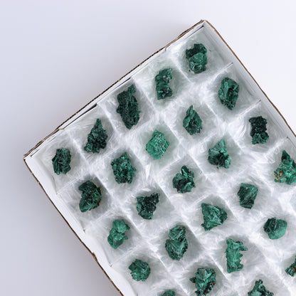 Fibrous Malachite Freeforms Set of 35 - Expert Wholesale and Supplier of Wholesale Crystals & Bulk Gemstones, ["Congo","Fibrous Malachite","Freeform","Malachite"]