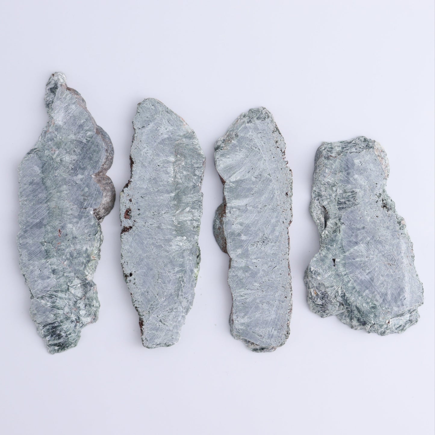 Seraphinite Slices Set of 4 - Expert Wholesale and Supplier of Wholesale Crystals & Bulk Gemstones, ["Seraphinite","Slices and Slabs"]