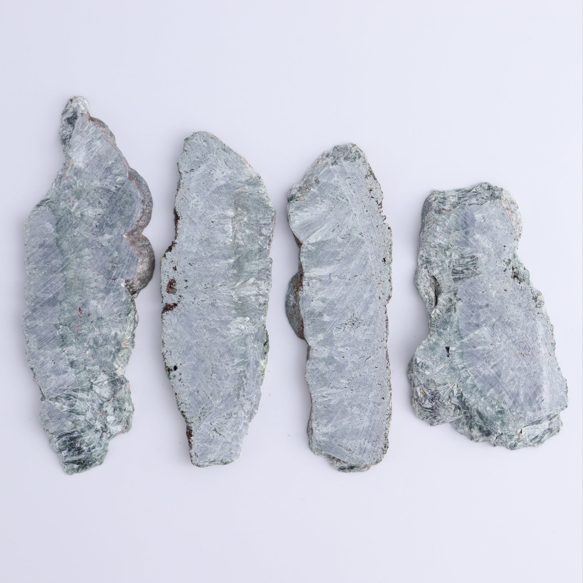 Seraphinite Slices Set of 4 - Expert Wholesale and Supplier of Wholesale Crystals & Bulk Gemstones, ["Seraphinite","Slices and Slabs"]