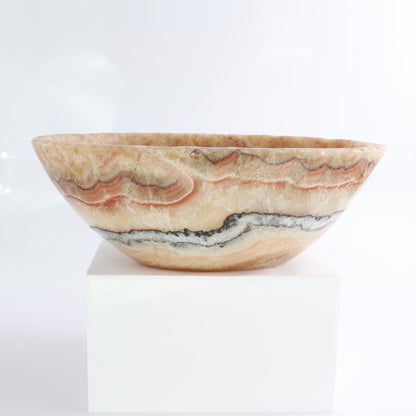 Mexican Onyx/Calcite Bowl 10"