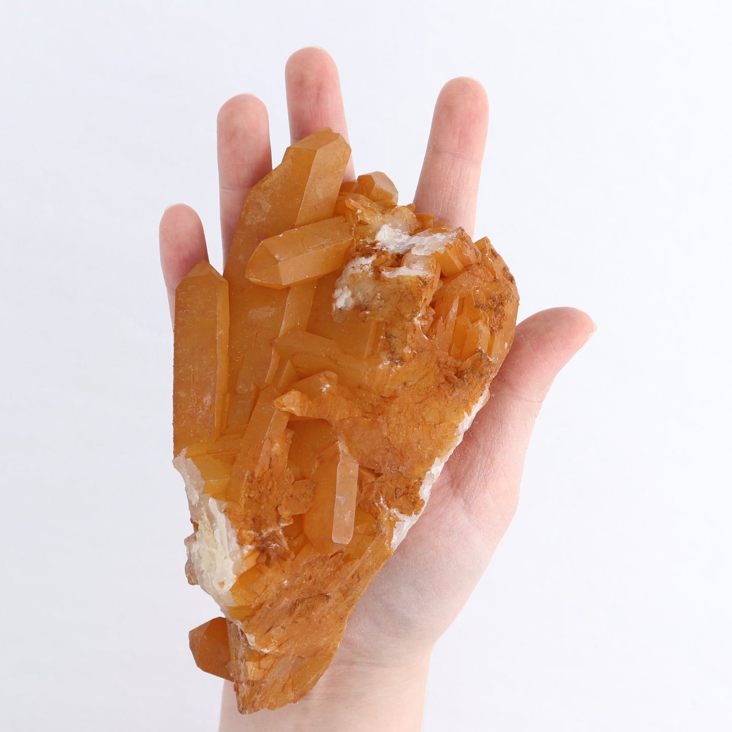 Dark Tangerine Quartz Clusters Set of 6 - Expert Wholesale and Supplier of Wholesale Crystals & Bulk Gemstones, ["Clusters","Quartz","Tangerine Quartz"]