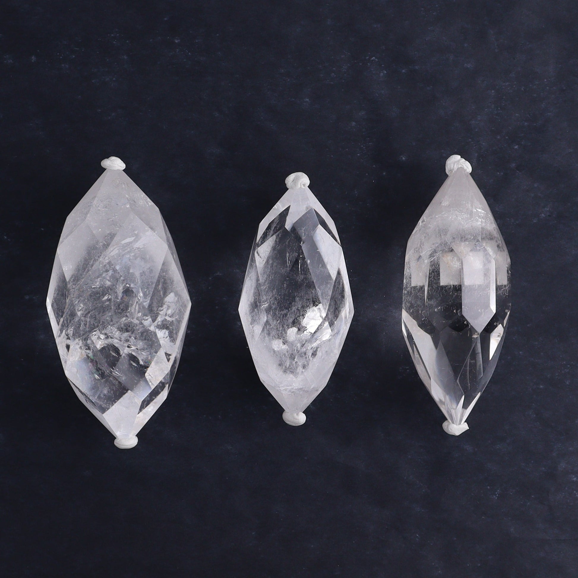 Quartz Faceted Double Points Set of 10 - Expert Wholesale and Supplier of Wholesale Crystals & Bulk Gemstones, ["Brazil","Clear Quartz","Mixed Carvings","Quartz"]