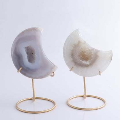 Agate Moons with Stand Set of 6 - Expert Wholesale and Supplier of Wholesale Crystals & Bulk Gemstones, ["Agate","Brazil","moons"]