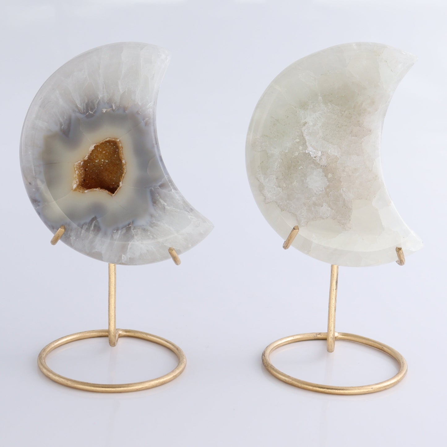 Agate Moons with Stand Set of 5 - Expert Wholesale and Supplier of Wholesale Crystals & Bulk Gemstones, ["Agate","Brazil","moons"]