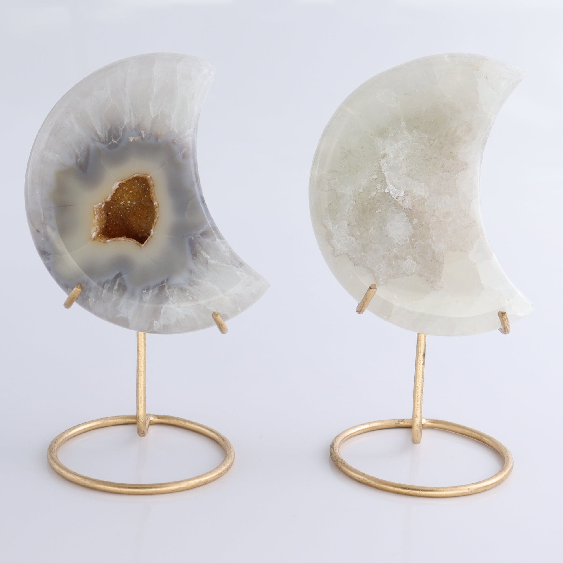 Agate Moons with Stand Set of 5 - Expert Wholesale and Supplier of Wholesale Crystals & Bulk Gemstones, ["Agate","Brazil","moons"]