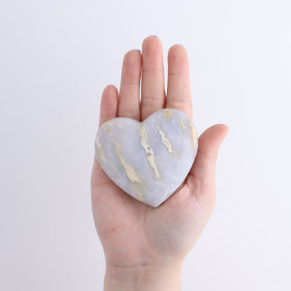 One Heart Chalcedony Agate