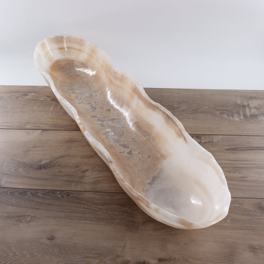 Mexican Onyx/Calcite Canoe Bowl - Expert Wholesale and Supplier of Wholesale Crystals & Bulk Gemstones, ["Bowls","Calcite","canoe","Mexico","onyx"]