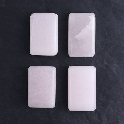 Pink Mangano Calcite Rectangles Set of 12