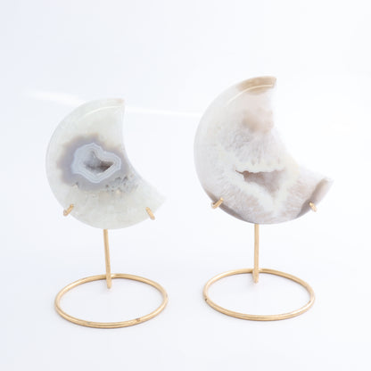 Agate Moons with Stand Set of 5 - Expert Wholesale and Supplier of Wholesale Crystals & Bulk Gemstones, ["Agate","Brazil","moons"]