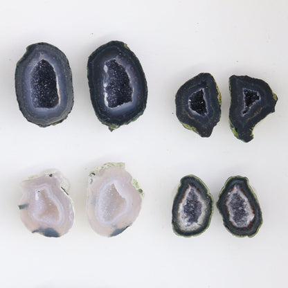 Tabasco Geodes 9 Pairs - Expert Wholesale and Supplier of Wholesale Crystals & Bulk Gemstones, ["Geodes","Tabasco Geode"]