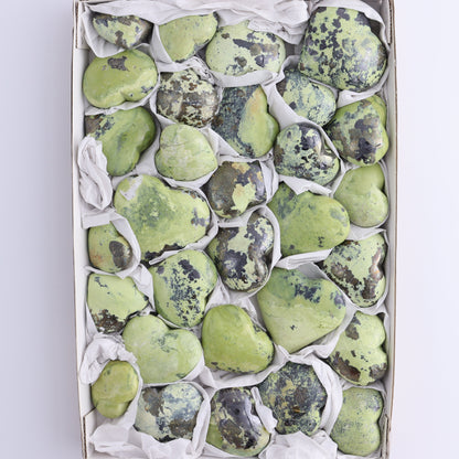 Serpentine Hearts Set of 30 - Expert Wholesale and Supplier of Wholesale Crystals & Bulk Gemstones, ["Hearts","Peru","serpentine"]
