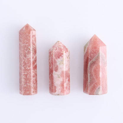 Rhodochrosite Towers Set of 7