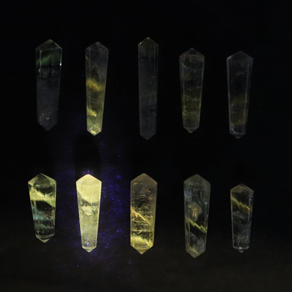 Powellite Amethyst UV Reactive Double Point Set of 10