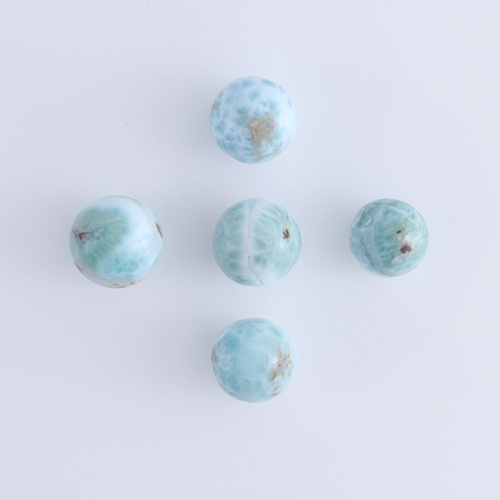Larmiar Spheres Set of 10 - Expert Wholesale and Supplier of Wholesale Crystals & Bulk Gemstones, ["Larimar","Spheres"]