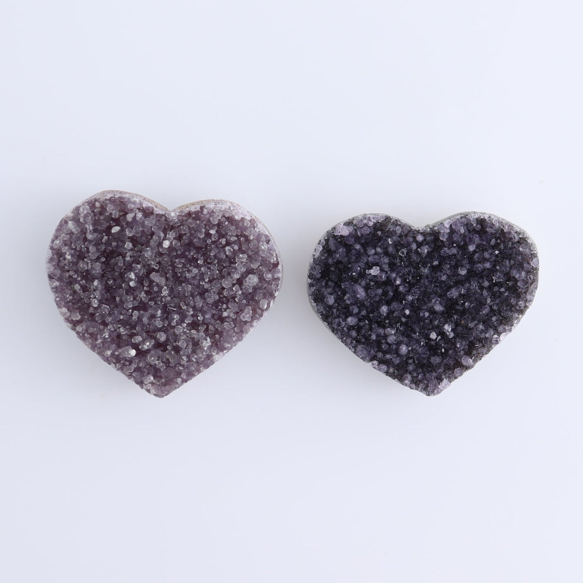 Amethyst Hearts Set of 8