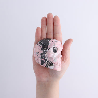 Rhodonite Skulls Set of 6 - Expert Wholesale and Supplier of Wholesale Crystals & Bulk Gemstones, ["Peru","Rhodonite","Skulls"]