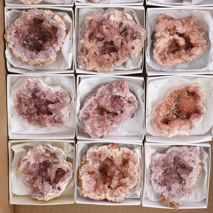 Pink Amethyst Geodes Set of 12