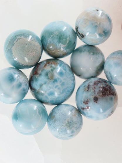 Larimar Mini Spheres Set of 10