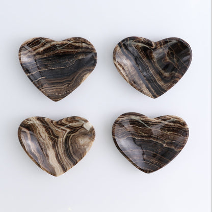 One Small Mexican Onyx/Calcite Chocolate Heart Dish