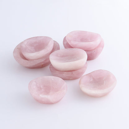 Rose Quartz Bowls Set of 8 - Expert Wholesale and Supplier of Wholesale Crystals & Bulk Gemstones, ["Bowls","Rose Quartz"]