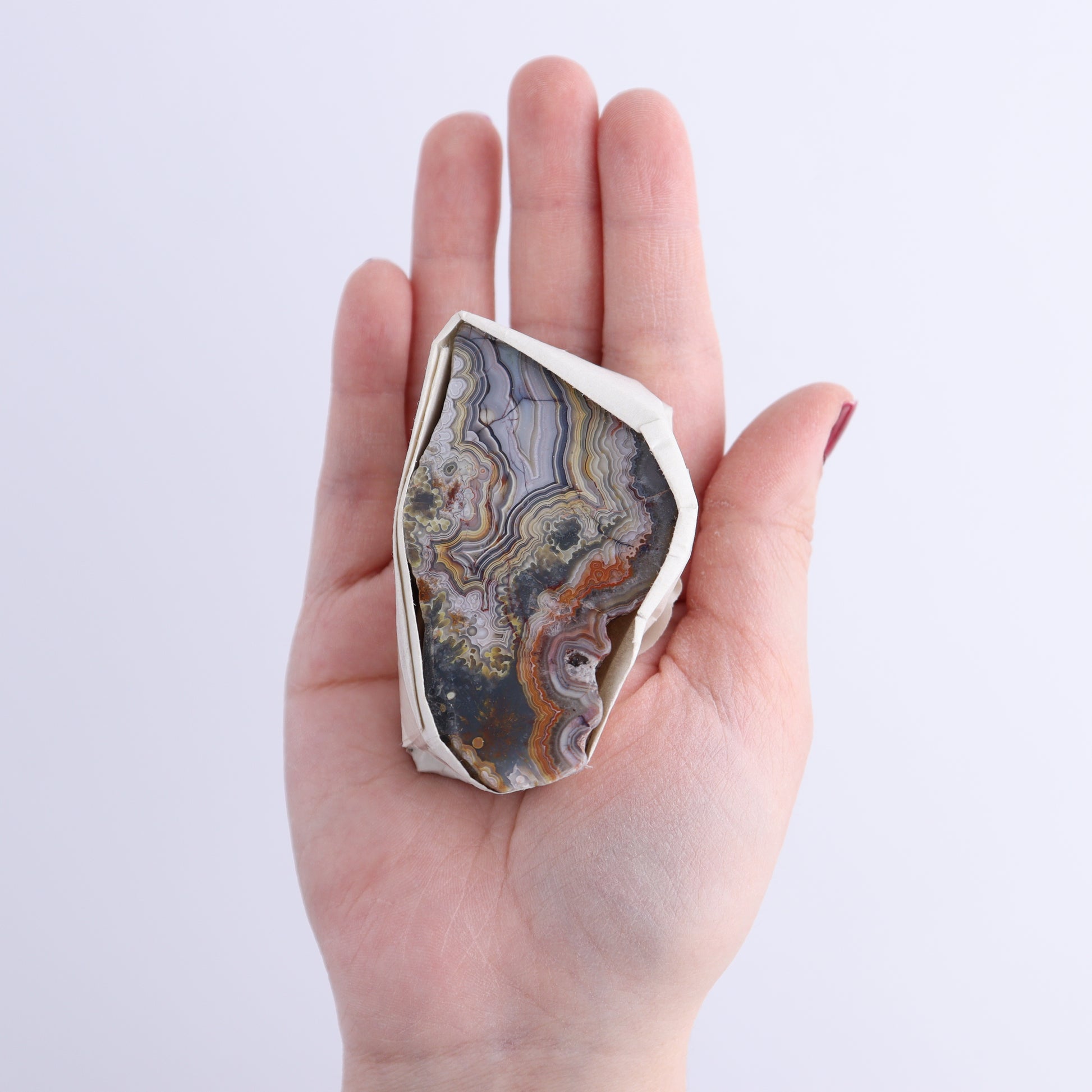 Crazy Lace Agate Flat of 12 - Expert Wholesale and Supplier of Wholesale Crystals & Bulk Gemstones, ["Crazy Lace Agate","Mexico"]