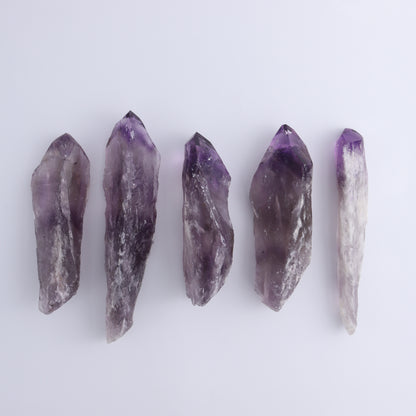 Amethyst Polished Tips Set of 5 - Expert Wholesale and Supplier of Wholesale Crystals & Bulk Gemstones, ["Amethyst","Polished Tip"]