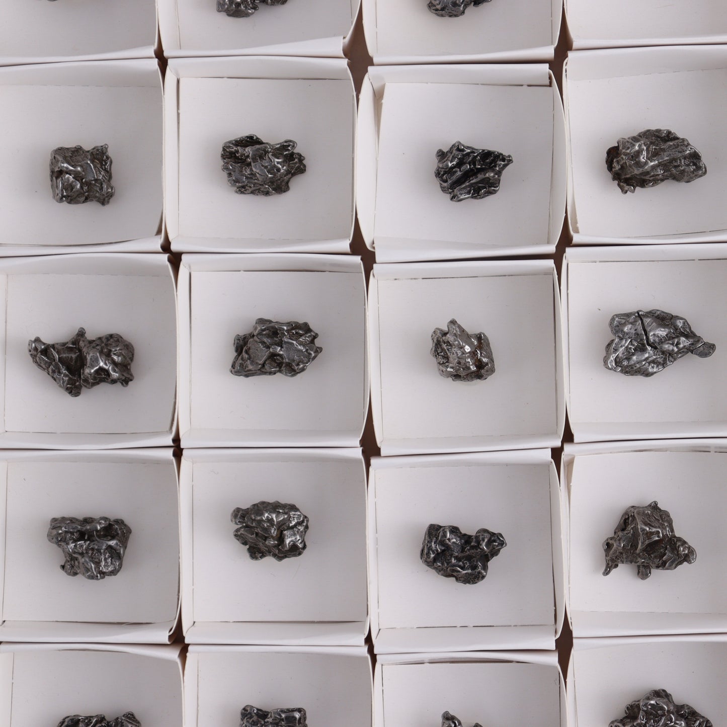 Campo del Cielo Meteorites from Argentina, Flat of 54 - Expert Wholesale and Supplier of Wholesale Crystals & Bulk Gemstones, ["Argentina","Flats","Meteorite"]