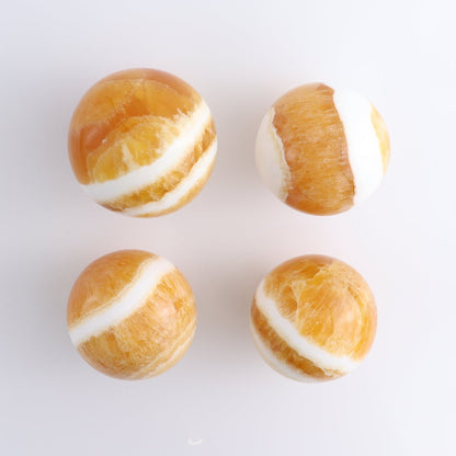 Calcite Spheres Set of 4