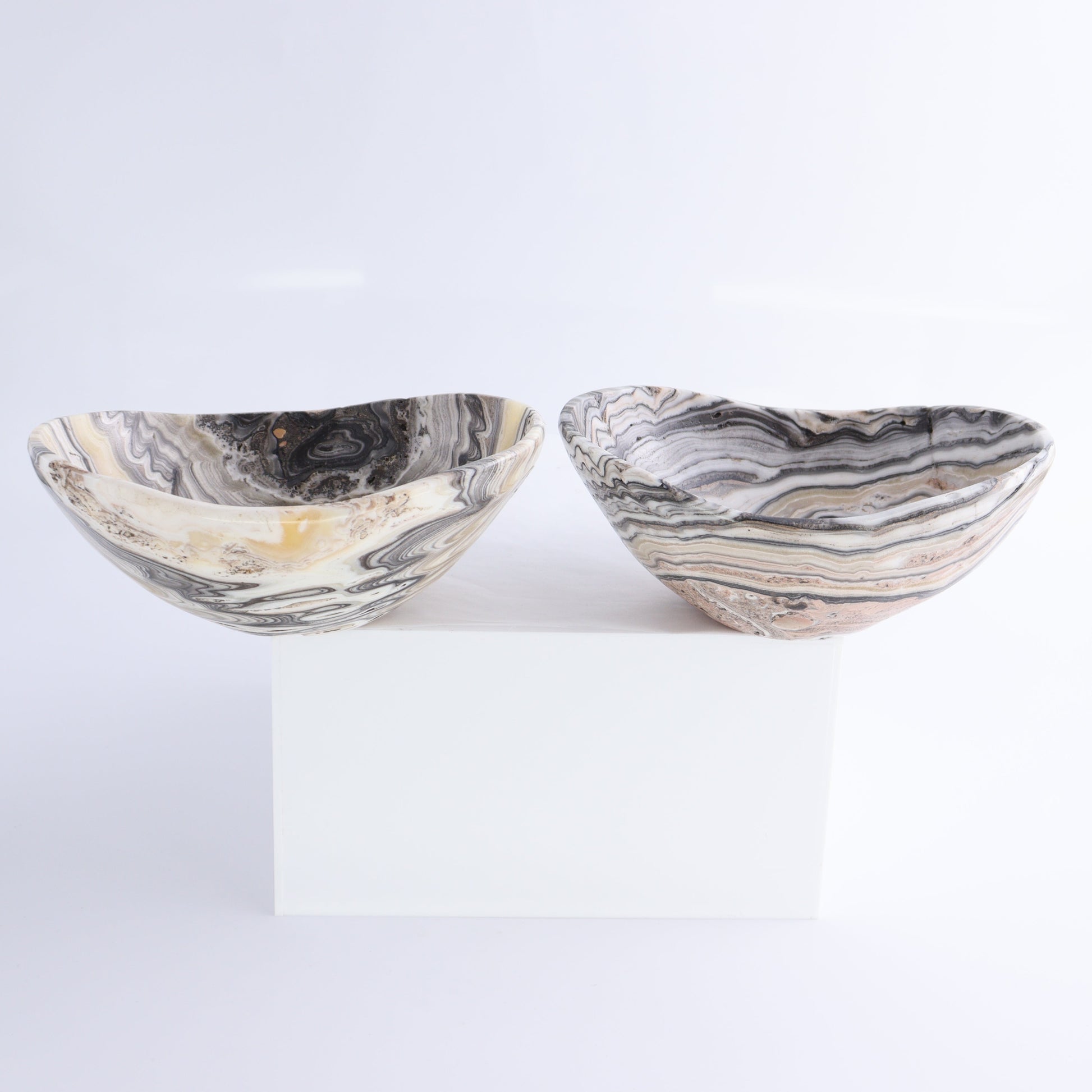 One Mexican Onyx/Calcite White Zebra Small Oval Bowl - Expert Wholesale and Supplier of Wholesale Crystals & Bulk Gemstones, ["bowl","Bowls","Calcite","Catalog Onyx","Decorative Dish","Mexico","onyx"]