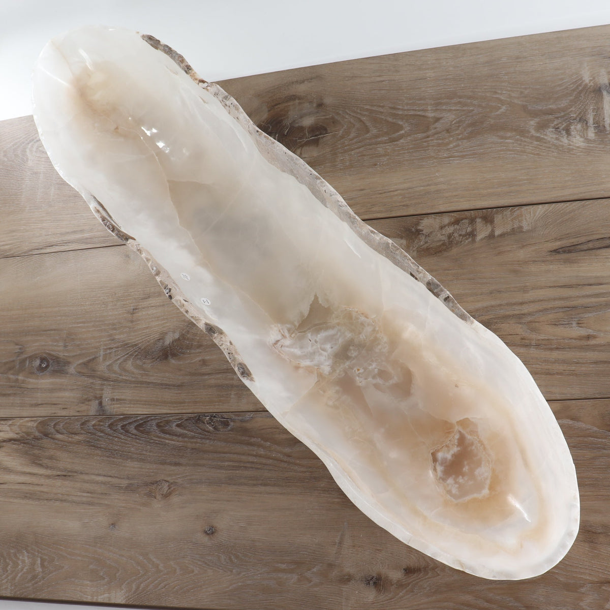 Mexican Onyx/Calcite Canoe Bowl 36"