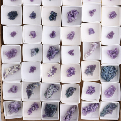 Grape Agate Cluster Set of 54 - Expert Wholesale and Supplier of Wholesale Crystals & Bulk Gemstones, ["Clusters","Grape agate","Indonesia"]