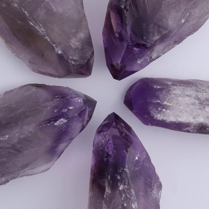 Amethyst Polished Tips Set of 5 - Expert Wholesale and Supplier of Wholesale Crystals & Bulk Gemstones, ["Amethyst","Polished Tip"]