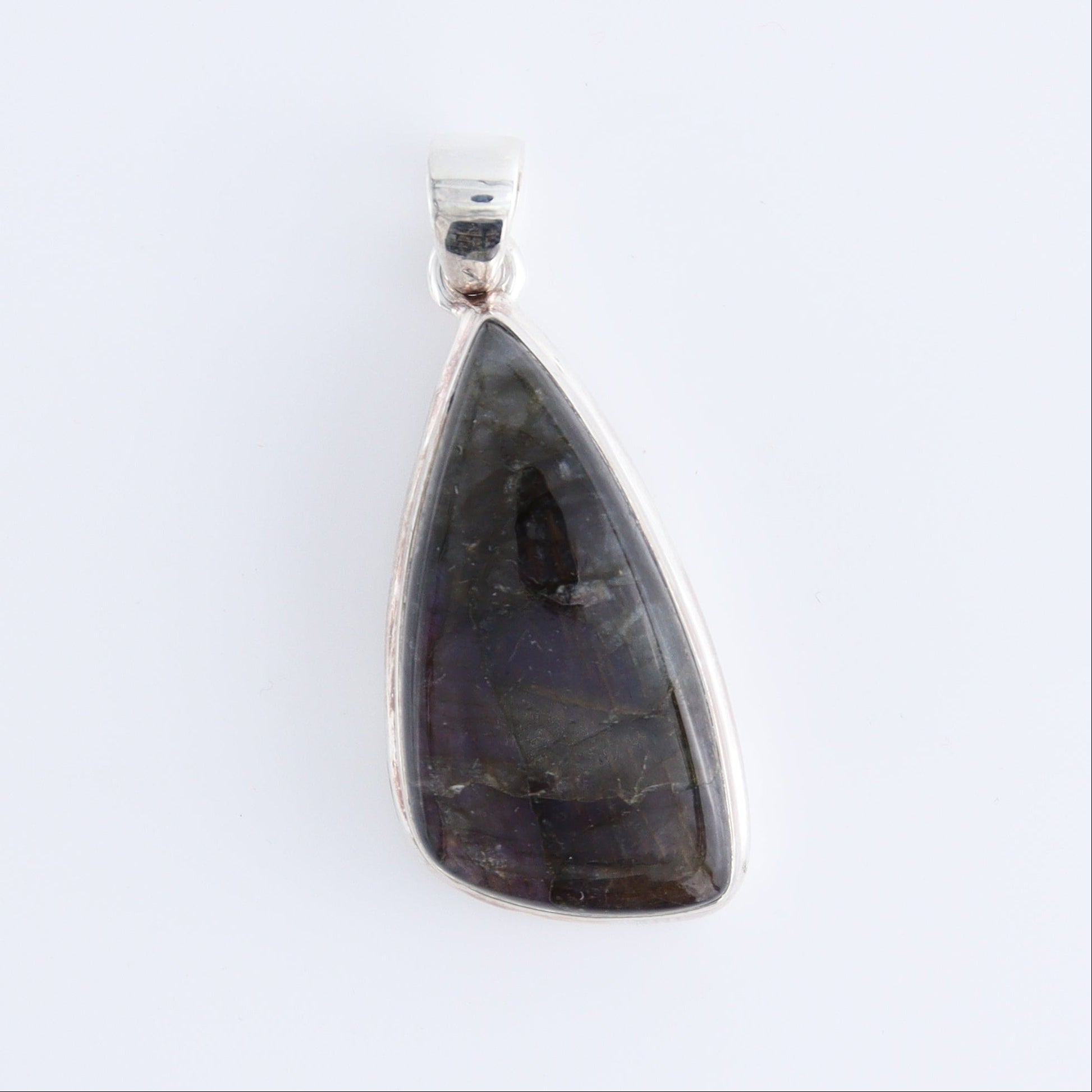One Purple Fire Labradorite Sterling Silver Pendant (chain not included) - Expert Wholesale and Supplier of Wholesale Crystals & Bulk Gemstones, ["Labradorite","Pendant","sterling silver"]