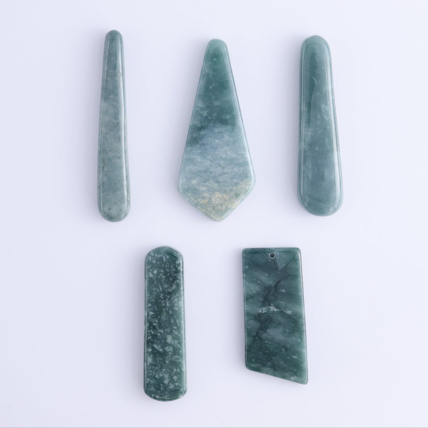 Jadeite Pendants Set of 5 - Expert Wholesale and Supplier of Wholesale Crystals & Bulk Gemstones, ["Guatemala","jadeite","Pendants"]