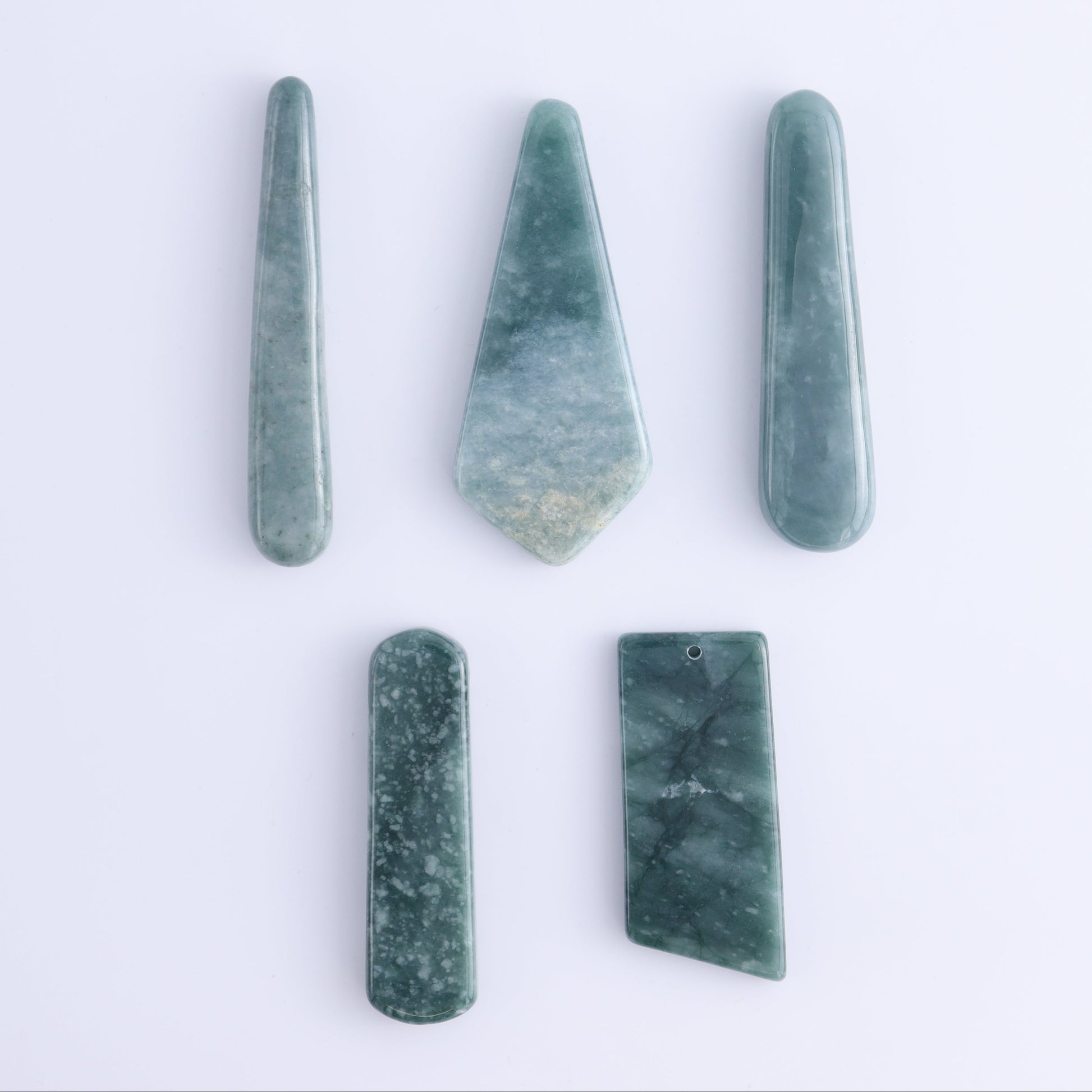 Jadeite Pendants Set of 5 - Expert Wholesale and Supplier of Wholesale Crystals & Bulk Gemstones, ["Guatemala","jadeite","Pendants"]