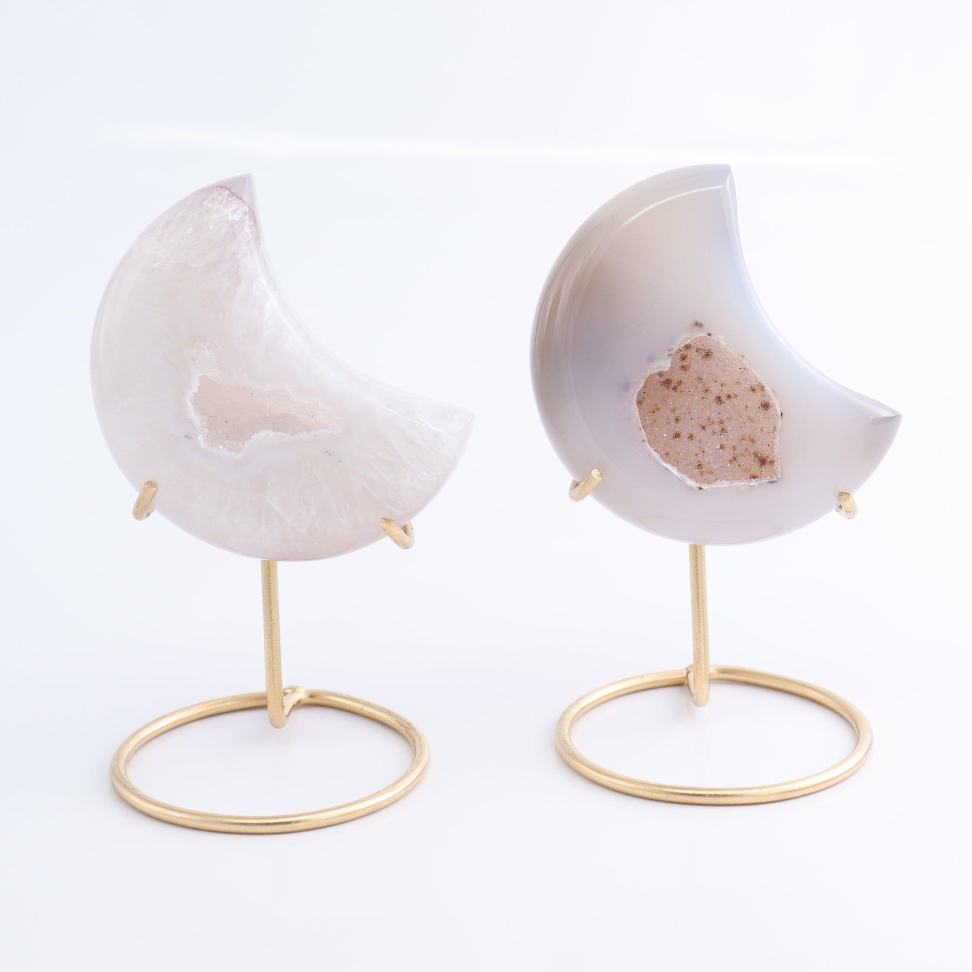 Agate Moons with Stand Set of 5 - Expert Wholesale and Supplier of Wholesale Crystals & Bulk Gemstones, ["Agate","Brazil","moons"]