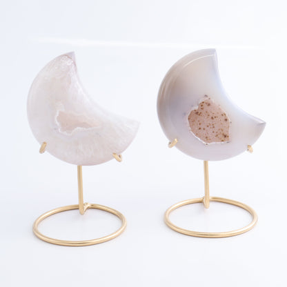Agate Moons with Stand Set of 5 - Expert Wholesale and Supplier of Wholesale Crystals & Bulk Gemstones, ["Agate","Brazil","moons"]