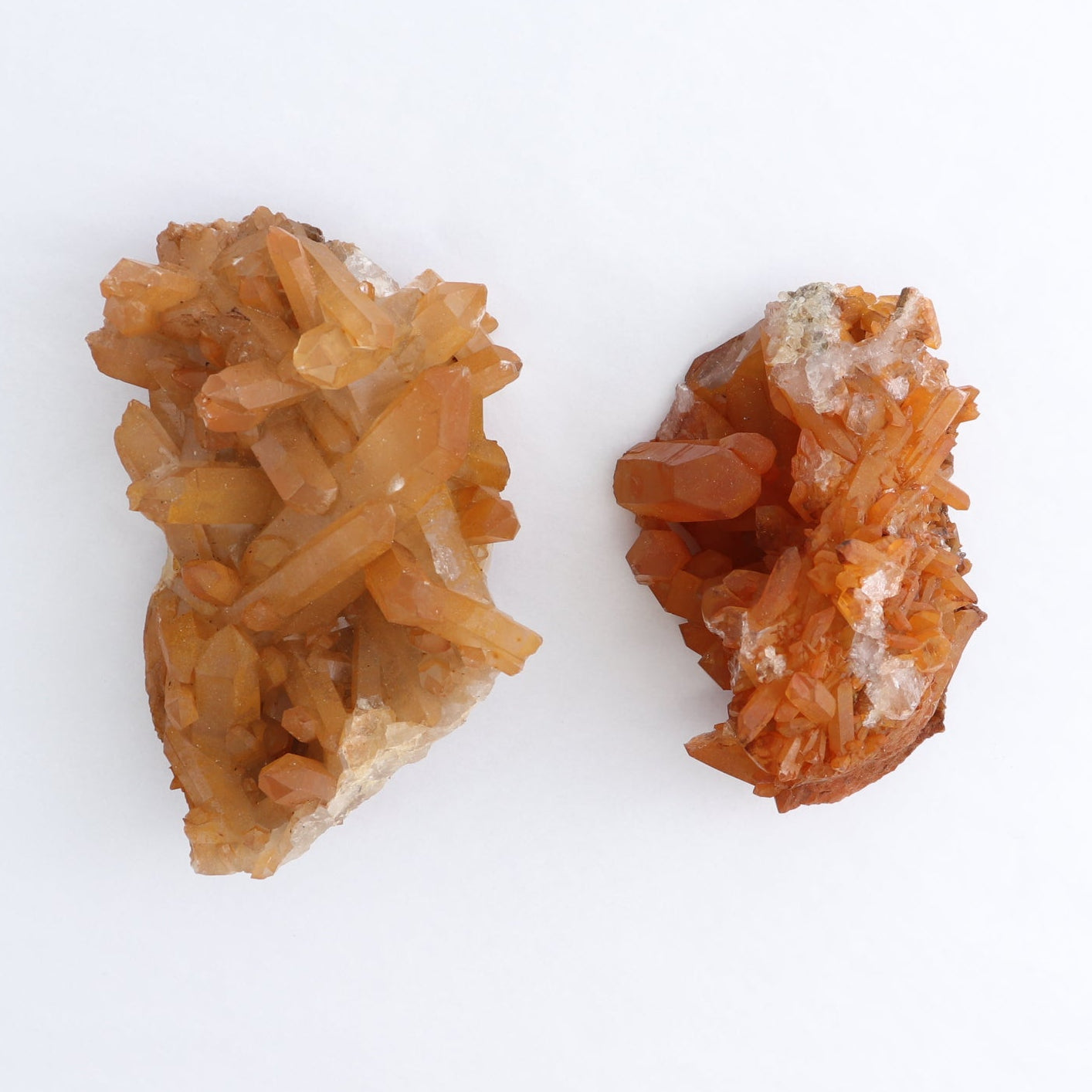Dark Tangerine Quartz Clusters Set of 6 - Expert Wholesale and Supplier of Wholesale Crystals & Bulk Gemstones, ["Clusters","Quartz","Tangerine Quartz"]