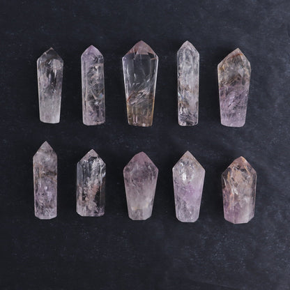 Powellite Amethyst UV Reactive Towers Set of 10