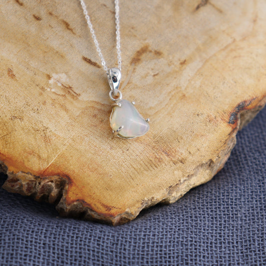 One Ethiopian Opal Sterling Silver Pendant (chain not included) - Expert Wholesale and Supplier of Wholesale Crystals & Bulk Gemstones, ["ethiopian opal","Opal","Pendant","sterling silver"]