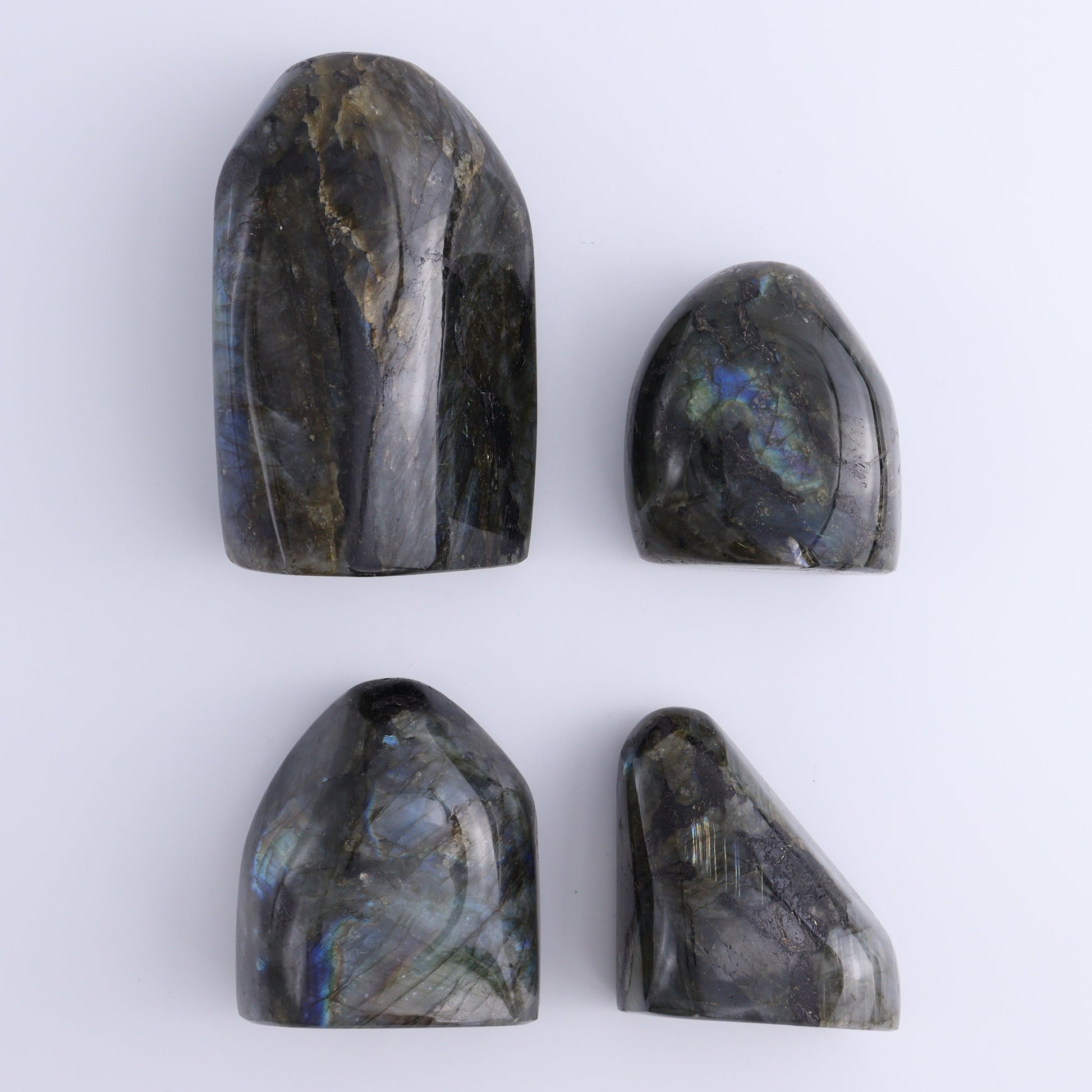 Labradorite Freeform Set of 4 - Expert Wholesale and Supplier of Wholesale Crystals & Bulk Gemstones, ["Freeforms","Labradorite","Madagascar"]