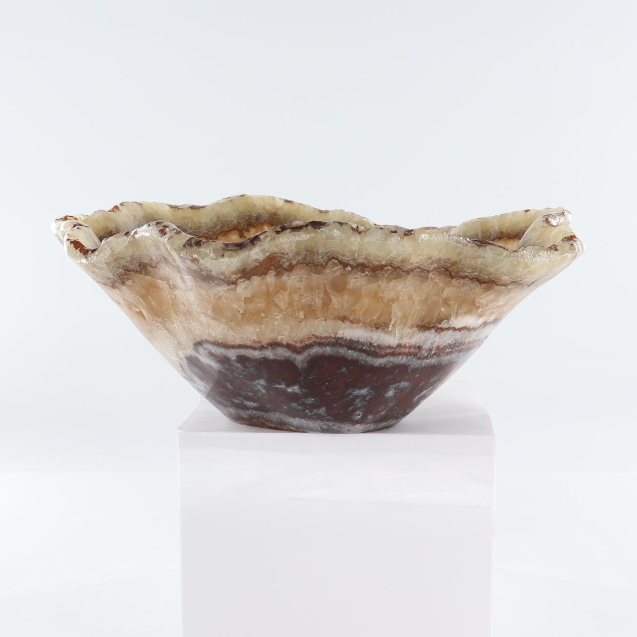 Mexican Onyx/Calcite Bowl 15"