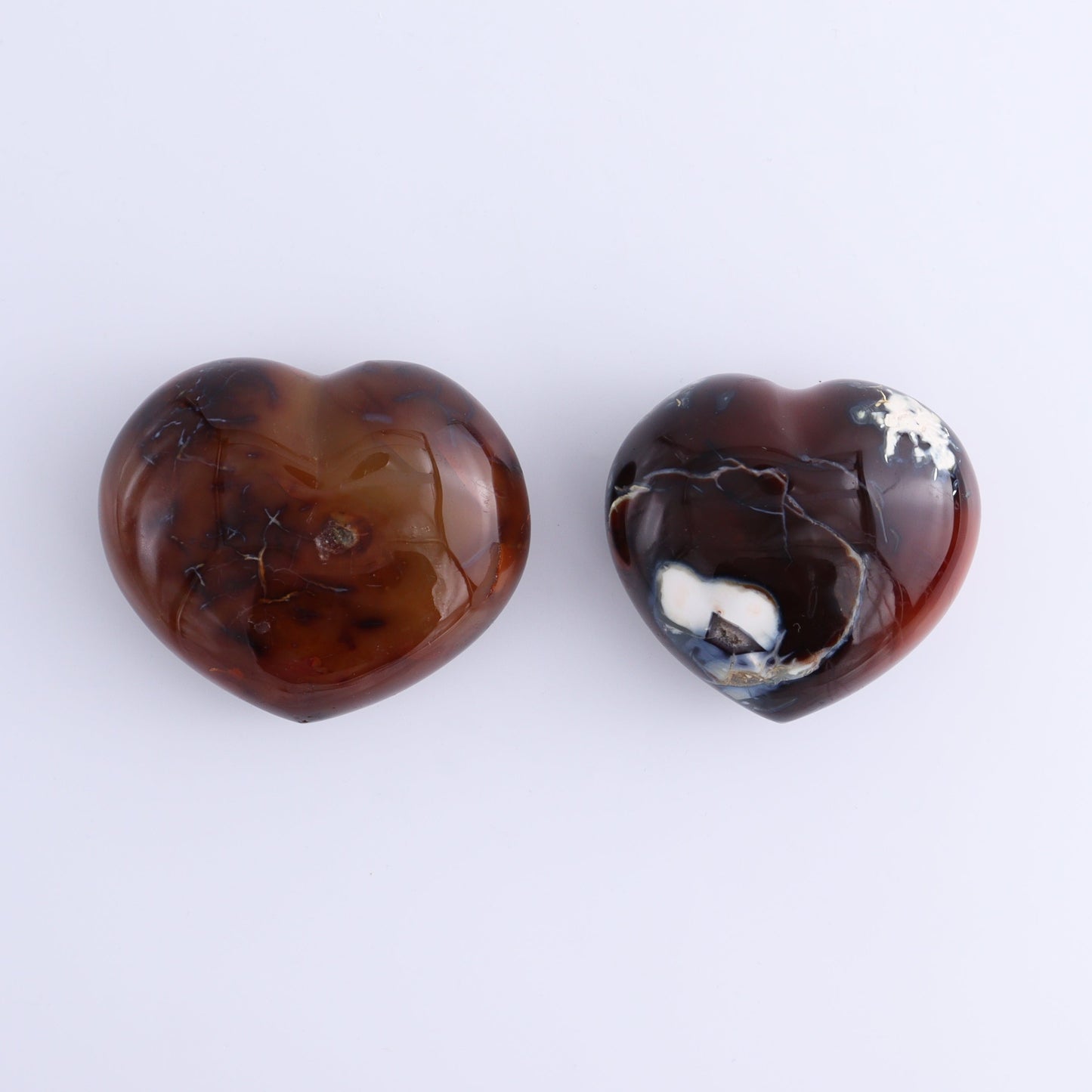 Carnelian Hearts Set of 6 - Expert Wholesale and Supplier of Wholesale Crystals & Bulk Gemstones, ["carnelian","Hearts","Madagascar"]