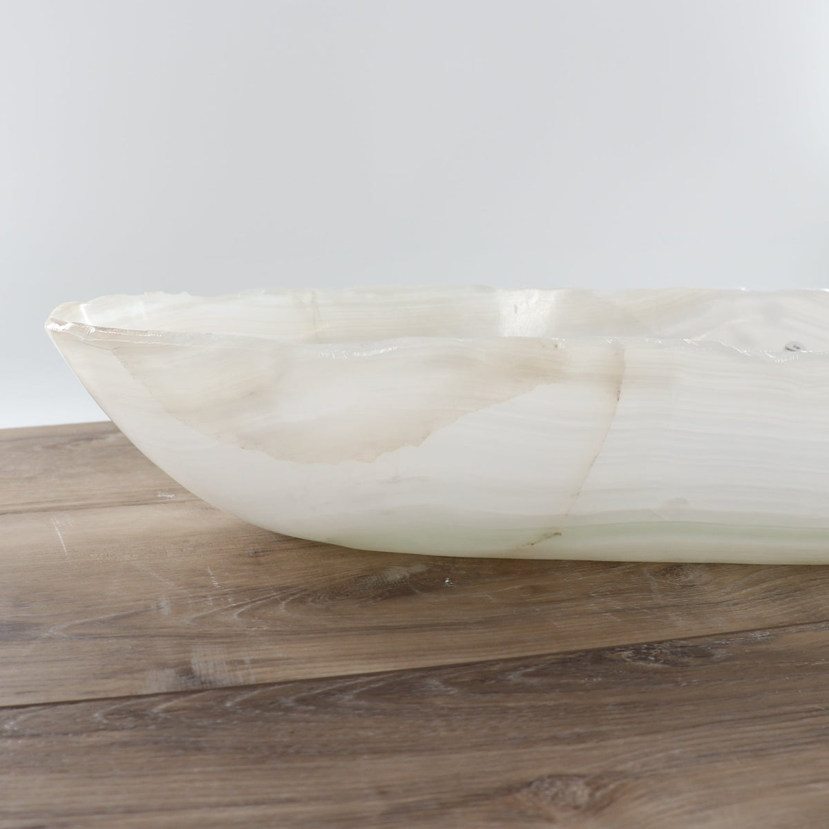 Mexican Onyx/Calcite Canoe Bowl 28"