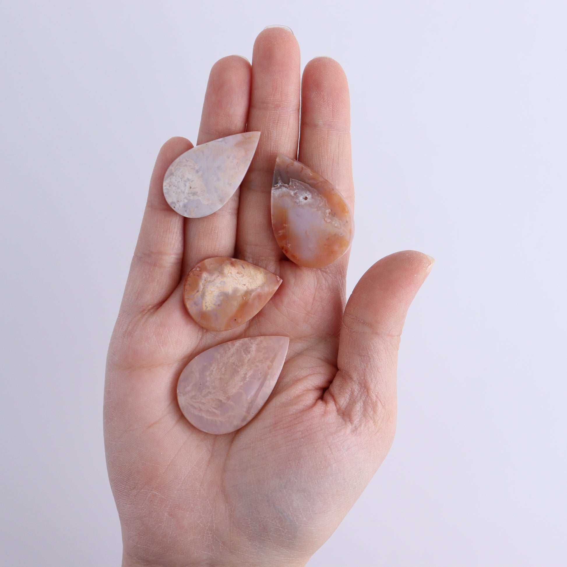 One Pink Carnelian Teardrop Cab - Expert Wholesale and Supplier of Wholesale Crystals & Bulk Gemstones, ["Cabs","carnelian","Pink Carnelian","Teardrop"]