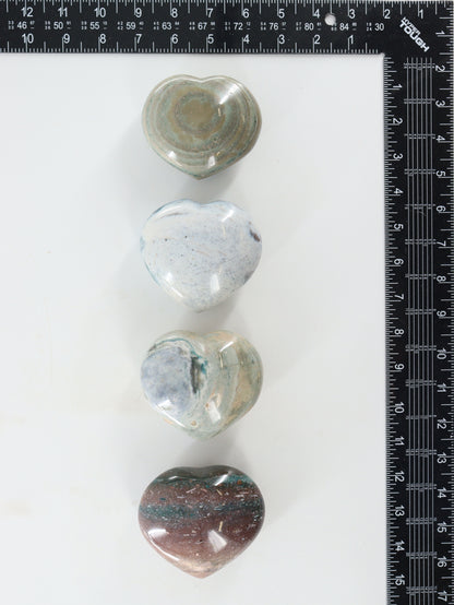 Ocean Jasper Hearts Set of 4