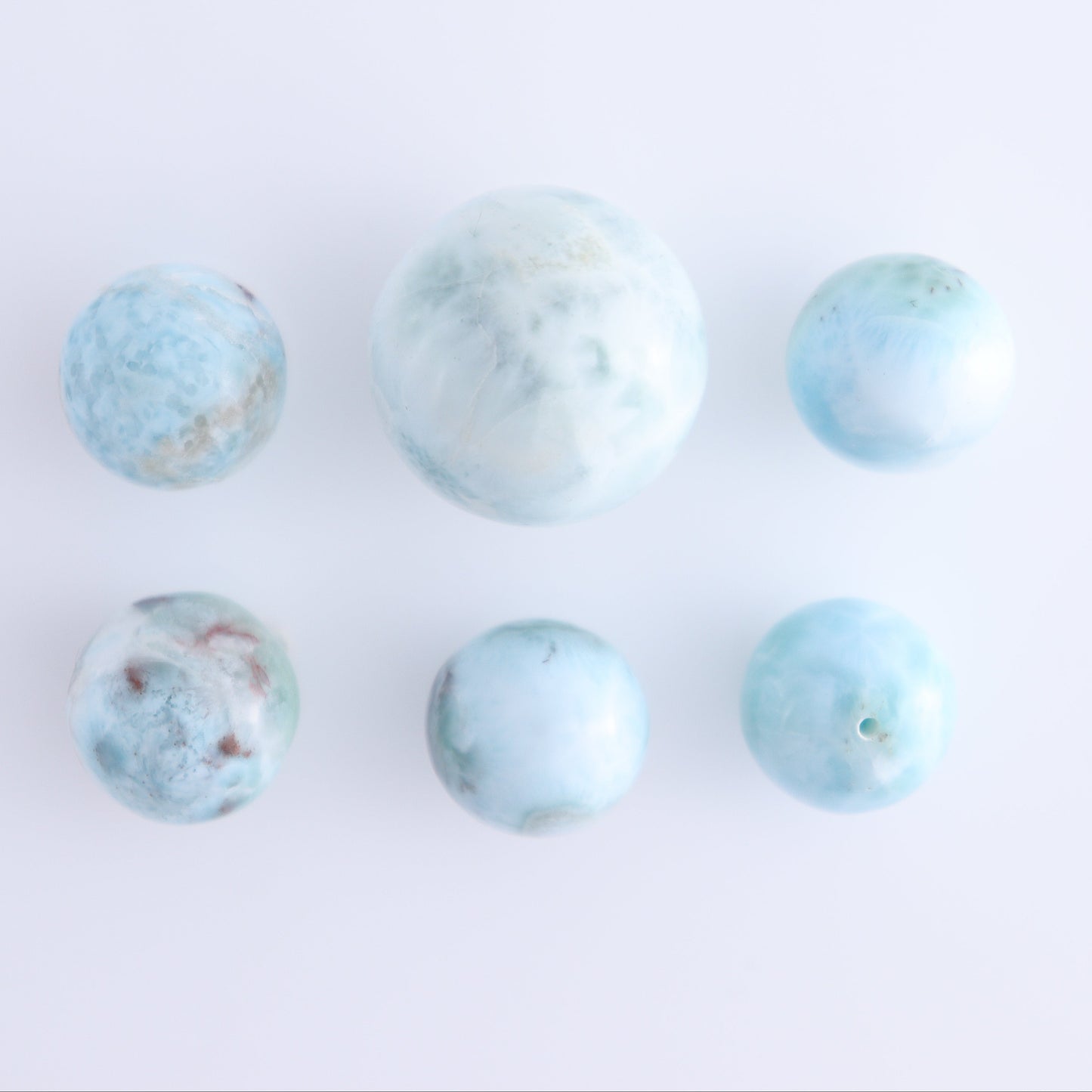 Larimar Spheres Set of 10 - Expert Wholesale and Supplier of Wholesale Crystals & Bulk Gemstones, ["Larimar","Spheres"]